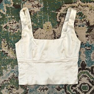 ARITZIA WILFRED White Satin Top